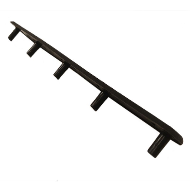 Taktile ribber i sort TPU - 28cm med plugg. 