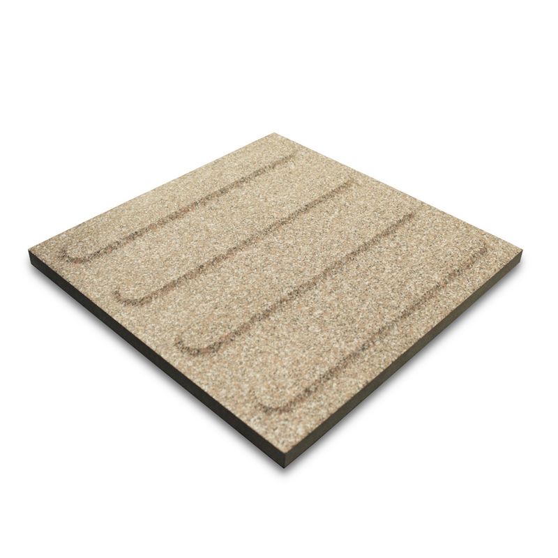 Taktile keramiske fliser med ribber – Brunrød spettet m/små sorte og hvite prikker 30*30 cm