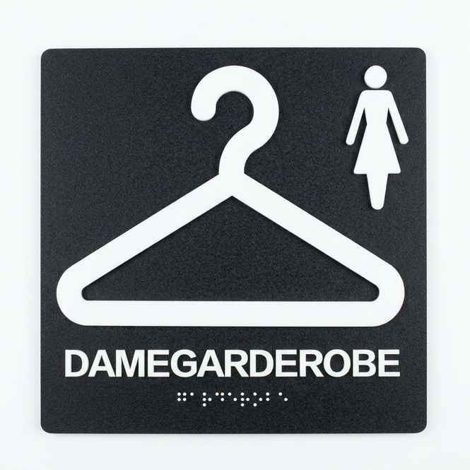 Hovedbilde Taktilt skilt - Damegarderobe